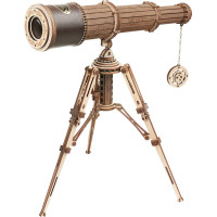 RoboTime 3D drevené mechanické puzzle Pirátsky ďalekohľad