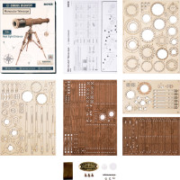 RoboTime 3D drevené mechanické puzzle Pirátsky ďalekohľad