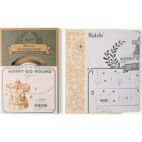 RoboTime drevené 3D puzzle Veselý kolotoč