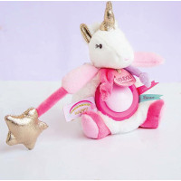 Doudou Plyšový jednorožec s nočným svetlom 22 cm