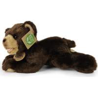 Rappa Plyšový medveď tmavo hnedý ležiaci 15 cm ECO-FRIENDLY