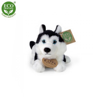 Rappa Plyšový pes Husky 17 cm ECO-FRIENDLY čierna