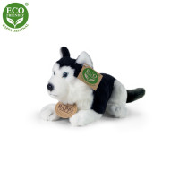 Rappa Plyšový pes Husky 17 cm ECO-FRIENDLY čierna