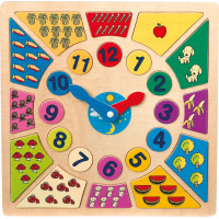small foot Vkladacie výukové puzzle nauč sa hodiny