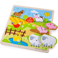Bigjigs Toys Vkladačka so zvukom Farma