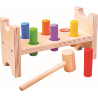 Bigjigs Baby Drevená zatĺkačka