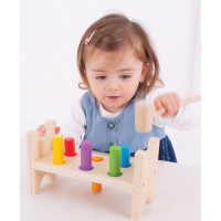 Bigjigs Baby Drevená zatĺkačka