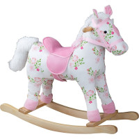 Bigjigs Toys Drevený hojdací kôň s kvetmi
