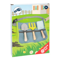 small foot Ľadvinka so záhradníckym náradím poškodený obal