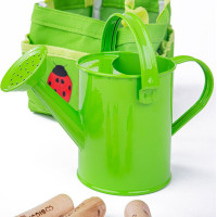 Bigjigs Toys Záhradný set náradia v plátennej taške zelený