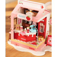 RoboTime miniatúra domčeka Mliečny bar Strawberry