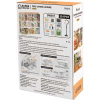 RoboTime miniatúra domčeka Útulná obývacia izba