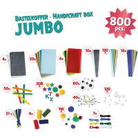 Lena Kreatívny kufrík Jumbo modrý 800 ks