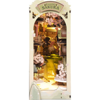 RoboTime 3D Puzzle Zarážka na knihy "Falling Sakura" (drevená)