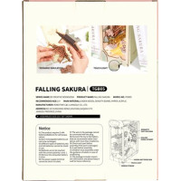 RoboTime 3D Puzzle Zarážka na knihy "Falling Sakura" (drevená)