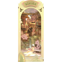 RoboTime 3D Puzzle Zarážka na knihy "Falling Sakura" (drevená)