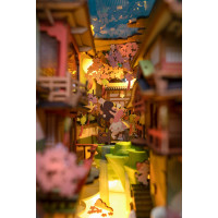 RoboTime 3D Puzzle Zarážka na knihy "Falling Sakura" (drevená)