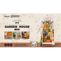 RoboTime 3D puzzle Zarážka na knihy Garden House (drevená)