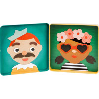 Petit Collage Magnetické puzzle Veselé tváre