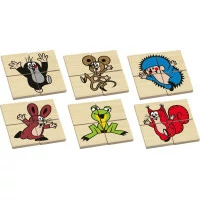 Detoa Drevené puzzle Krtko