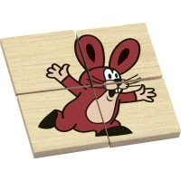 Detoa Drevené puzzle Krtko