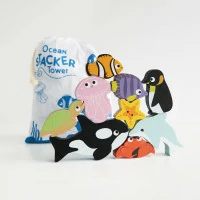 Le Toy Van Petilou Skladacia veža Oceán 9 ks
