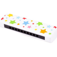 Bigjigs Toys Drevená harmonika hviezdičky 1 ks