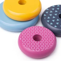 Bigjigs Baby Drevená motorická nasadzovacia veža králiček