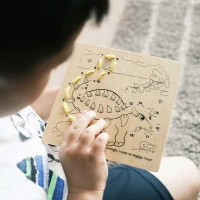 Bigjigs Toys Prezliekanie podľa čísel Dinosaury