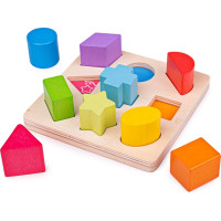 Bigjigs Baby Drevené kocky tvary a farby