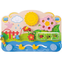 Bigjigs Baby Drevená motorická doska kvety