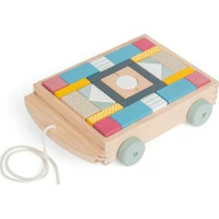 Bigjigs Toys Vozík s drevenými kockami
