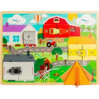 Bigjigs Toys Motorická doska každodenných zručností