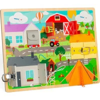 Bigjigs Toys Motorická doska každodenných zručností