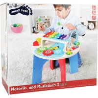 small foot Drevený motorický muzikálny stôl 2v1