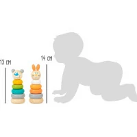 small foot Nasadzovacia veža pastelová 1 ks