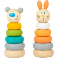 small foot Nasadzovacia veža pastelová 1 ks