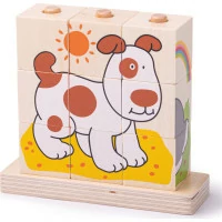 Bigjigs Baby Nasadzovacie kocky zvieratká