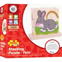 Bigjigs Baby Nasadzovacie kocky zvieratká