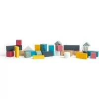 Bigjigs Toys Vozík s drevenými kockami