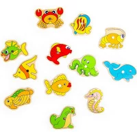 Bigjigs Toys Magnetické chytanie rybičiek mora