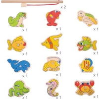 Bigjigs Toys Magnetické chytanie rybičiek mora