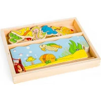 Bigjigs Toys Magnetické chytanie rybičiek mora