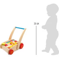 small foot Chodítko drevené kocky vo vozíku