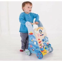Bigjigs Baby Drevené aktívne chodítko mora