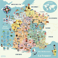 Vilac Magnetická mapa Francúzsko