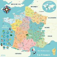 Vilac Magnetická mapa Francúzsko
