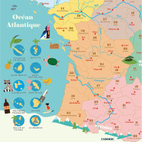 Vilac Magnetická mapa Francúzsko