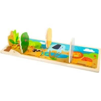 Bigjigs Toys Senzorické puzzle džungľa