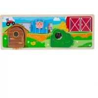 Bigjigs Toys Senzorické puzzle farma